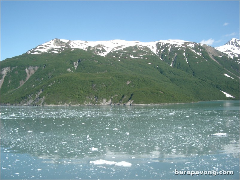 Icy waters around Hubbard Glacier.