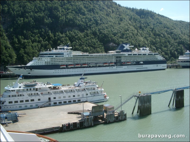 Other cruise ships docked in Skagway.