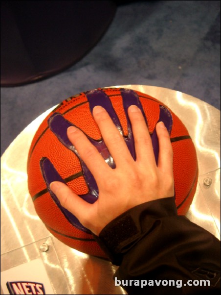 Dikembe Mutombo's hand imprint.