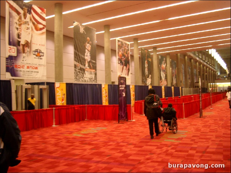 Exiting the Georgia World Congress Center.