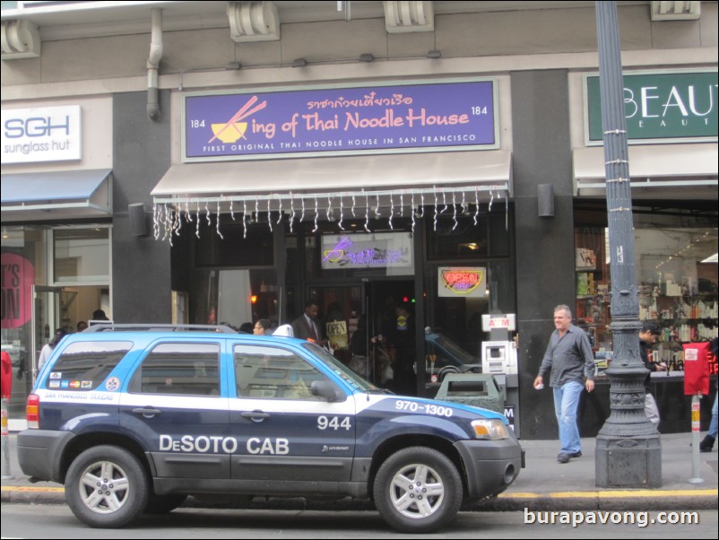 King of Thai Noodle House, Union Square, San Francisco.