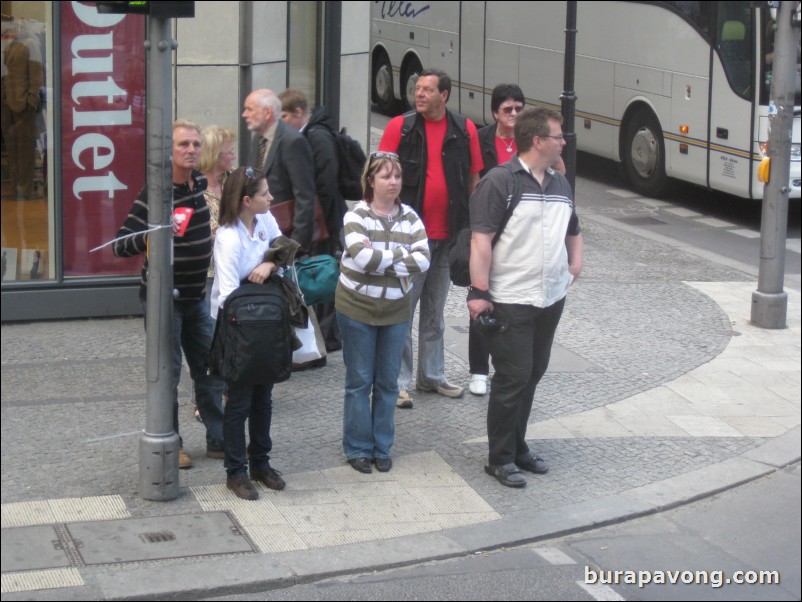 On the way to Checkpoint Charlie.