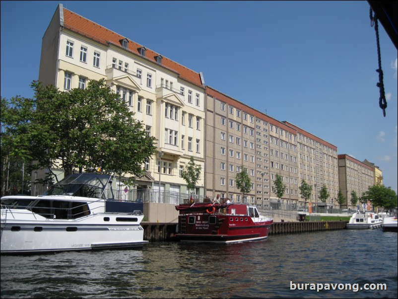 Cruising down the Spree River.