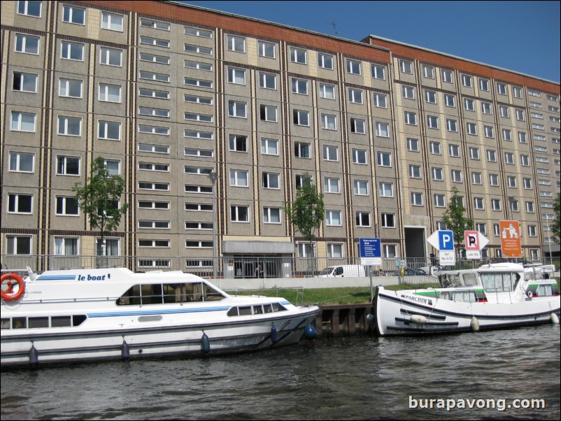 Cruising down the Spree River.