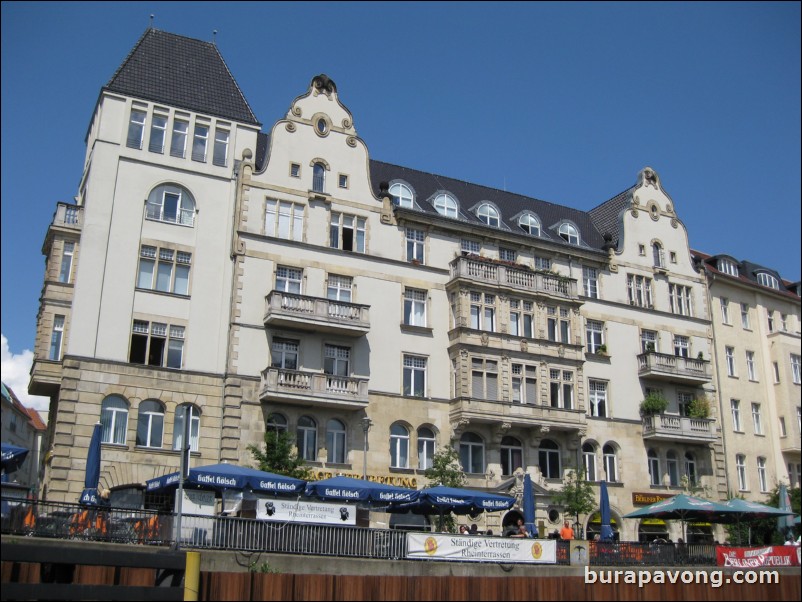 Cruising down the Spree River.