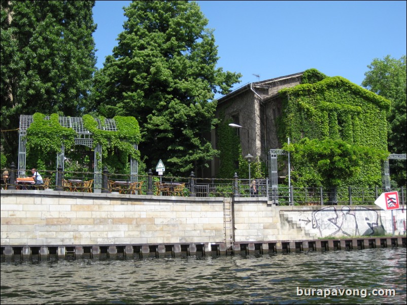 Cruising down the Spree River.