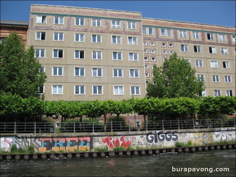 Cruising down the Spree River.