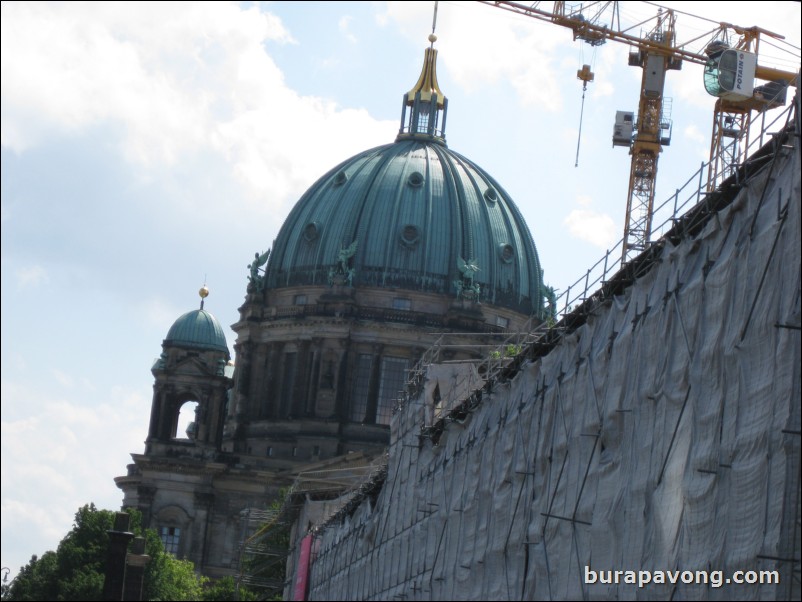 Cruising down the Spree River. Berlin Cathedral.