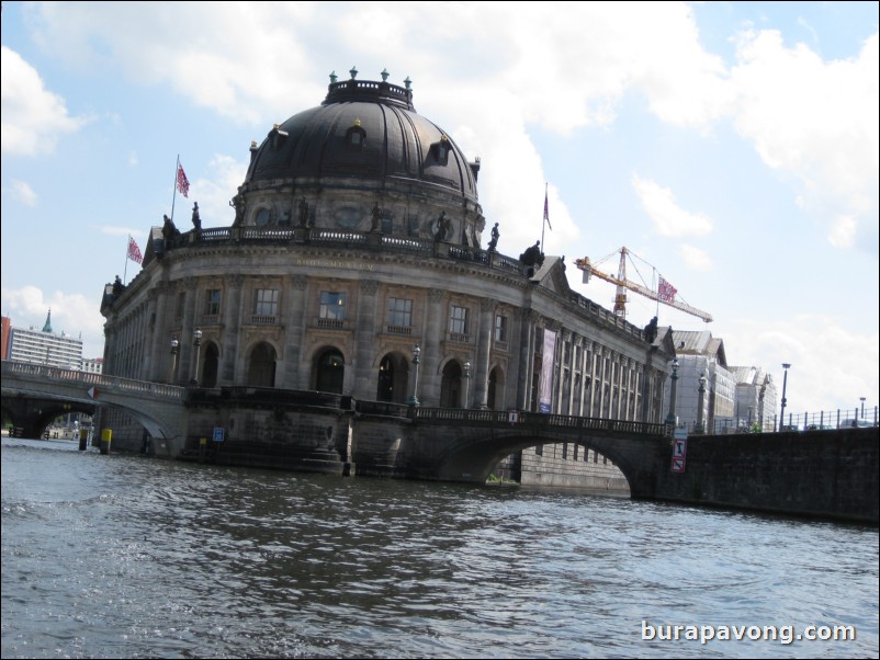 Cruising down the Spree River. Bode Museum at the northern tip of Museum Island.