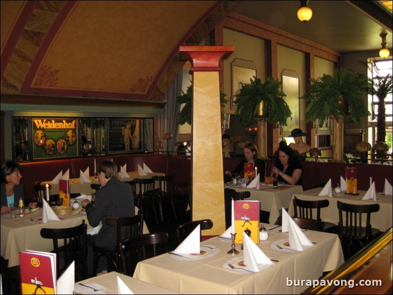 Restaurant Nolle in downtown Berlin. Traditional German food served in a 1920s German setting.