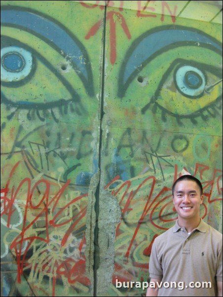 A piece of the Berlin Wall in A piece of the Berlin Wall in Kurfrstendamm.