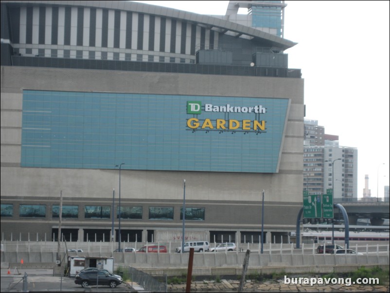 TD Banknorth Garden, home of the 2008 NBA champion Celtics. Boston Duck Tour.