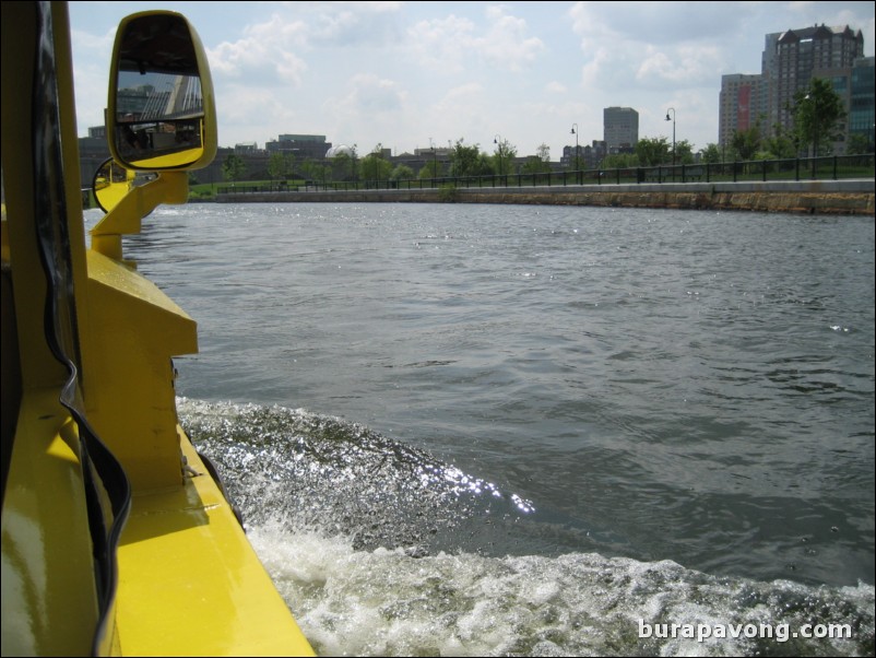 On the Charles River. Boston Duck Tour.