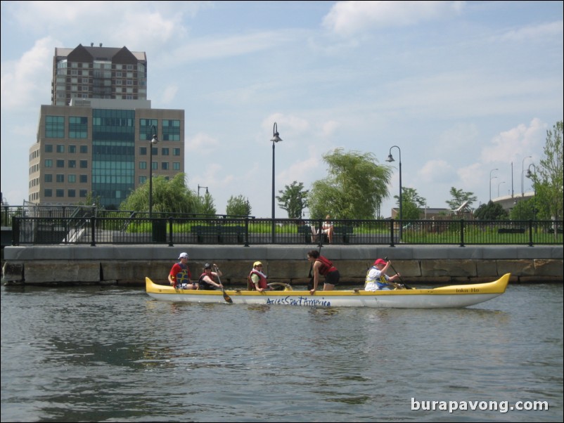 On the Charles River. Boston Duck Tour.