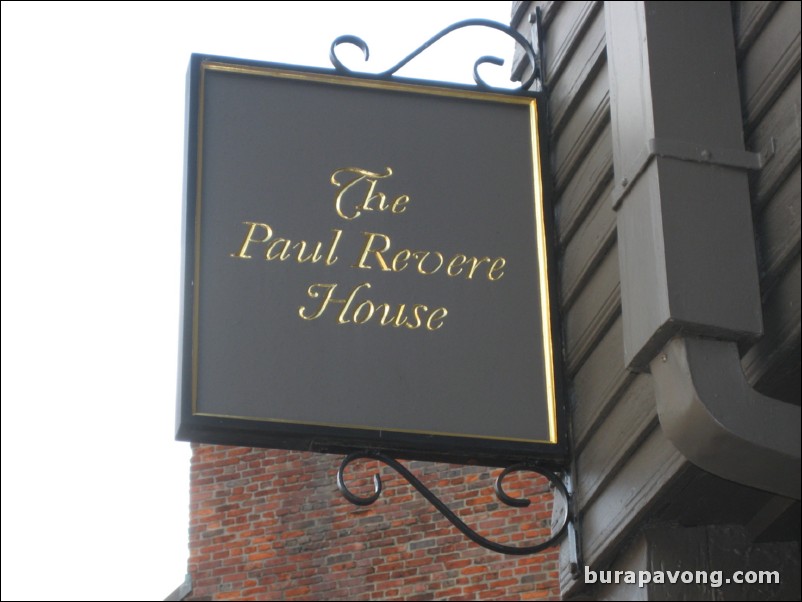 Paul Revere House. North End. Freedom Trail.