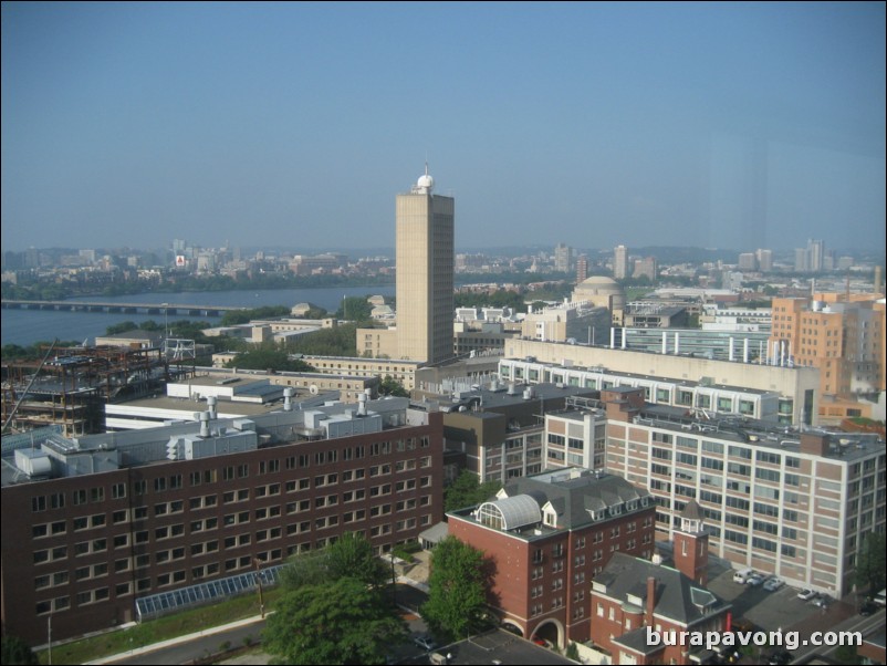 Looking south over Charles River and Boston from Cambridge.