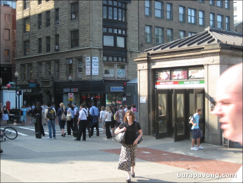 Park Street Entrance, Boston Common. Freedom Trail.