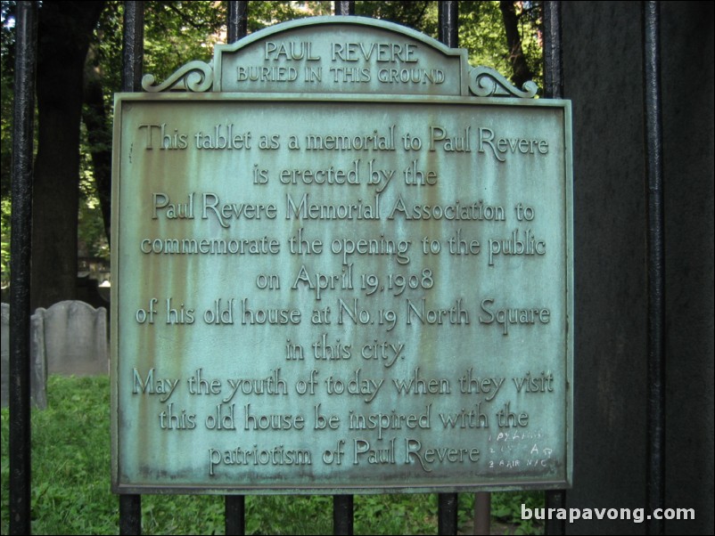 Granary Burial Ground. Freedom Trail.