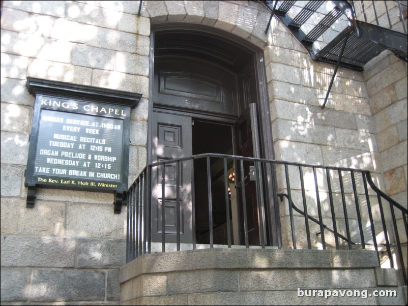 Back of King's Chapel. Freedom Trail.