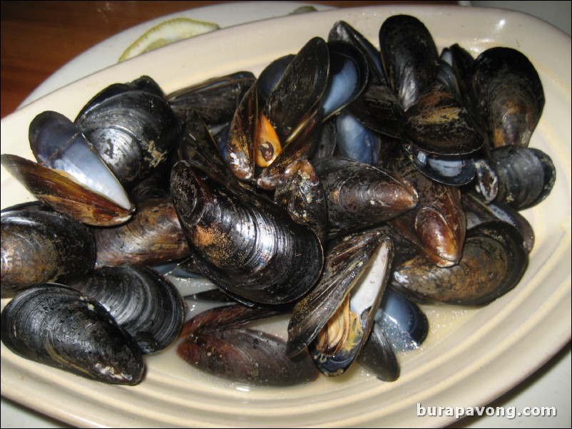 Mussels at the Landing Restaurant and Tavern. Newport, Rhode Island.