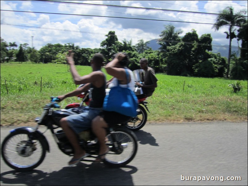 On the way to horseback riding.