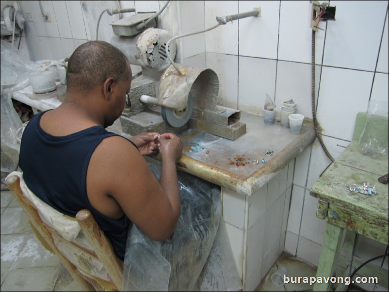 Rainbow jewelry shop and factory.