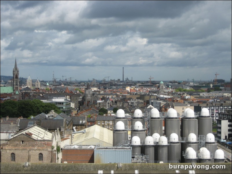 Views of Dublin from The GRAVITY Bar, Guinness Storehouse.