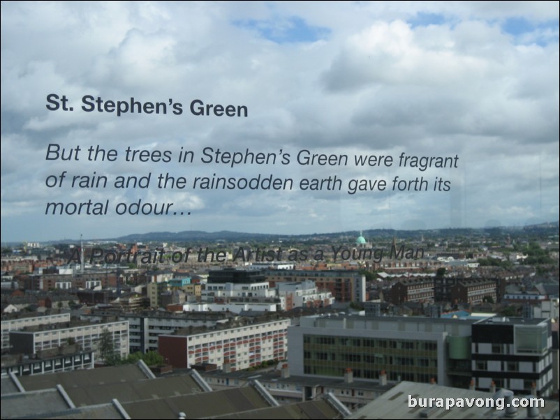 Views of Dublin from The GRAVITY Bar, Guinness Storehouse.