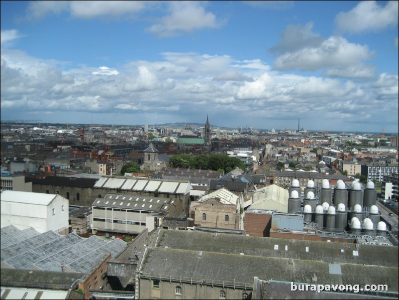 Views of Dublin from The GRAVITY Bar, Guinness Storehouse.