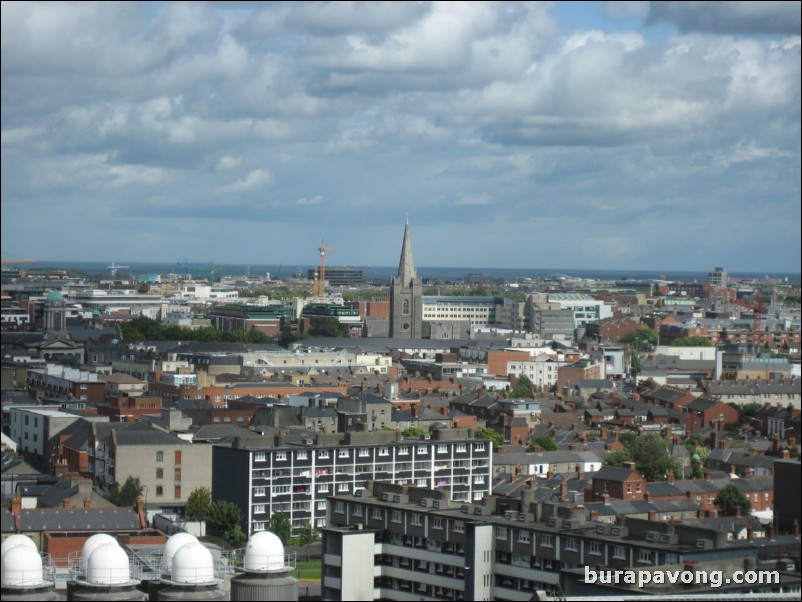 Views of Dublin from The GRAVITY Bar, Guinness Storehouse.