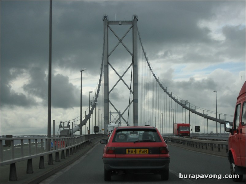 The Forth Road Bridge.