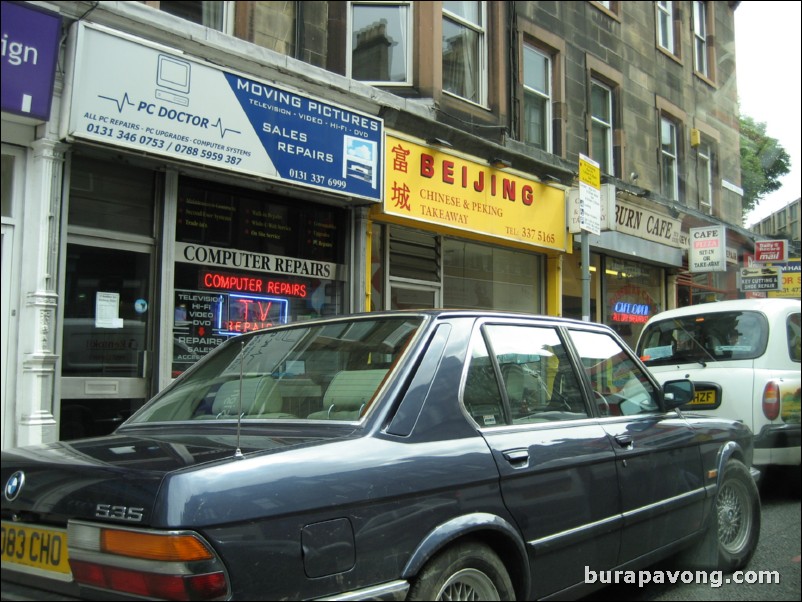 Downtown Edinburgh.