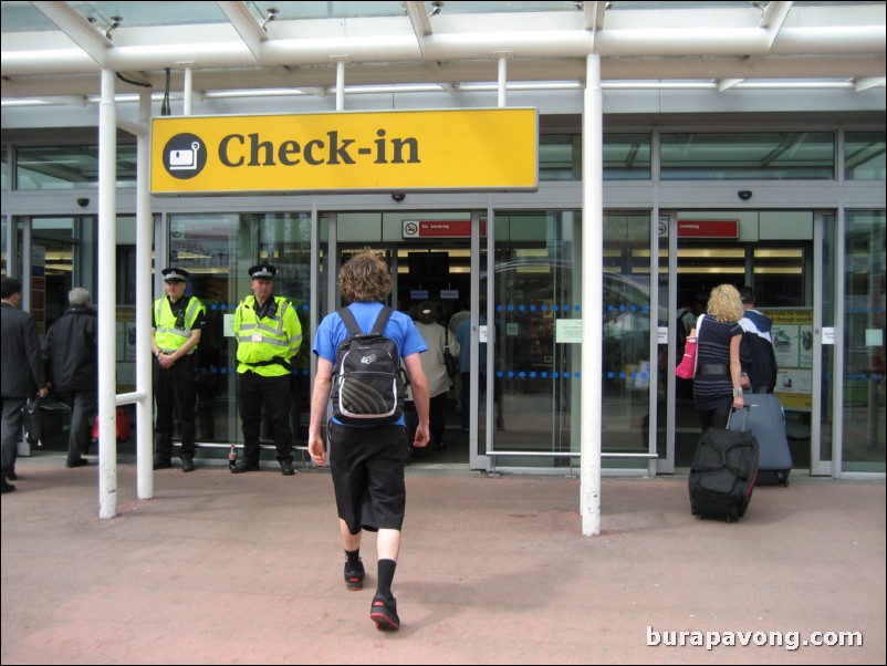 Increased security at Edinburgh airport.