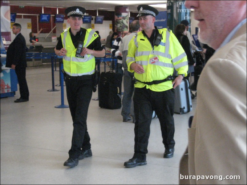 Increased security at Edinburgh airport.