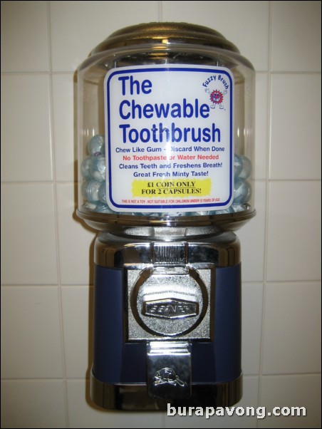 The chewable toothbrush.