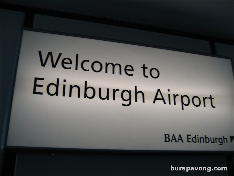 Edinburgh airport.