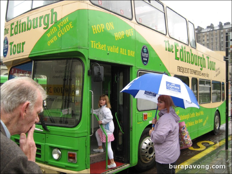 Edinburgh tour bus.