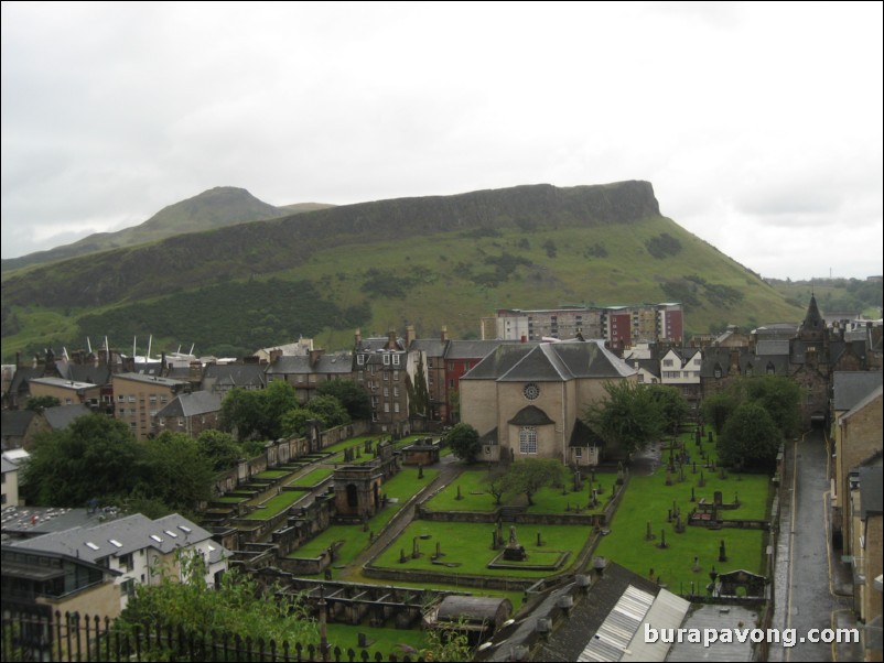 Views of Edinburgh and Arthur's Seat.