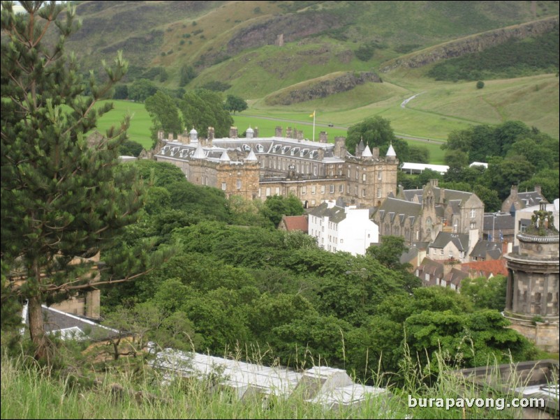 The Palace of Holyroodhouse from Calton Hill.