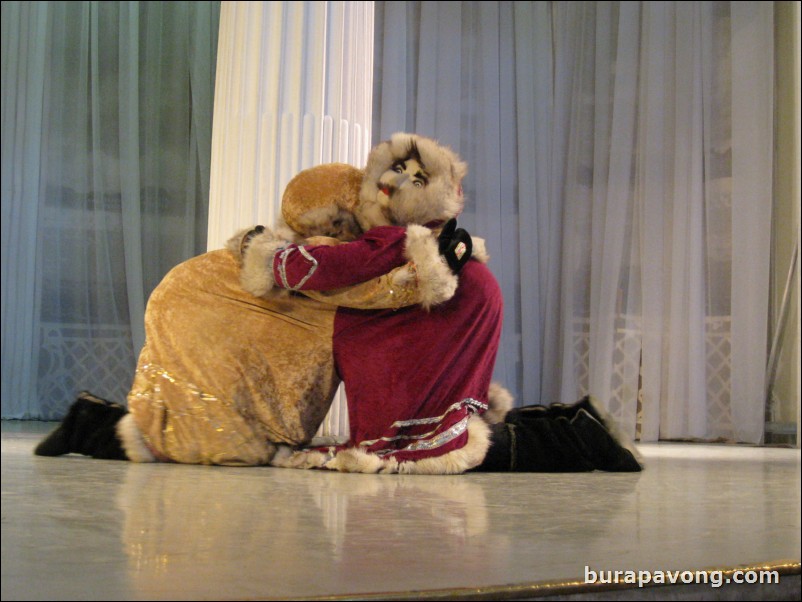 The Stars of St. Petersburg doing lyrical dances of the Russian North, Cossacks from the Don and Voronezh, and miniatures of the Urals and Siberia.