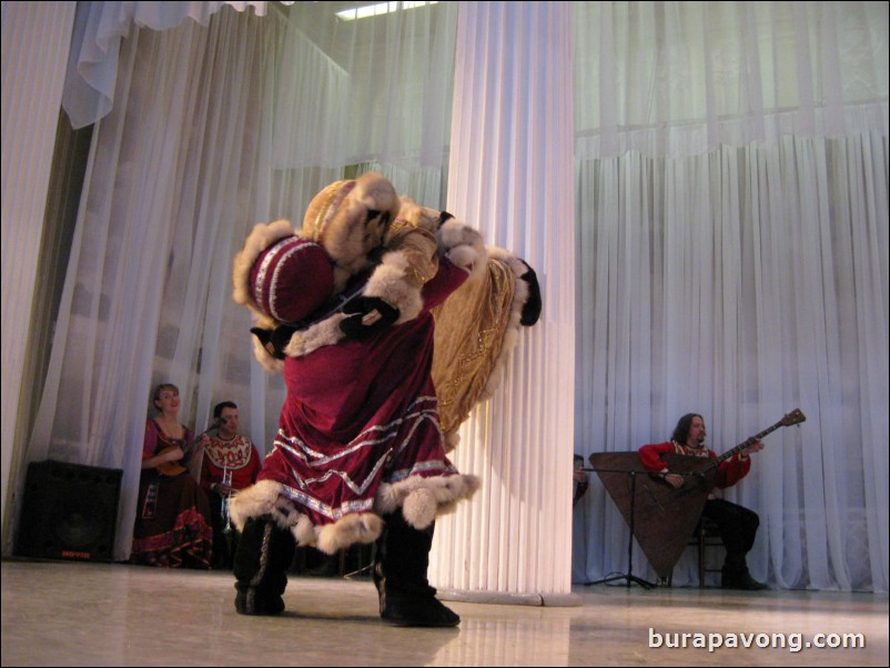 The Stars of St. Petersburg doing lyrical dances of the Russian North, Cossacks from the Don and Voronezh, and miniatures of the Urals and Siberia.