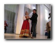 Dancing with the Cossack lady!