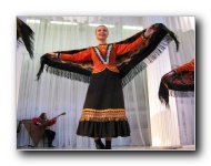 The Stars of St. Petersburg doing lyrical dances of the Russian North, Cossacks from the Don and Voronezh, and miniatures of the Urals and Siberia.