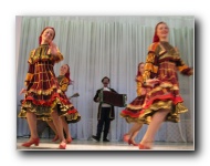 The Stars of St. Petersburg doing lyrical dances of the Russian North, Cossacks from the Don and Voronezh, and miniatures of the Urals and Siberia.