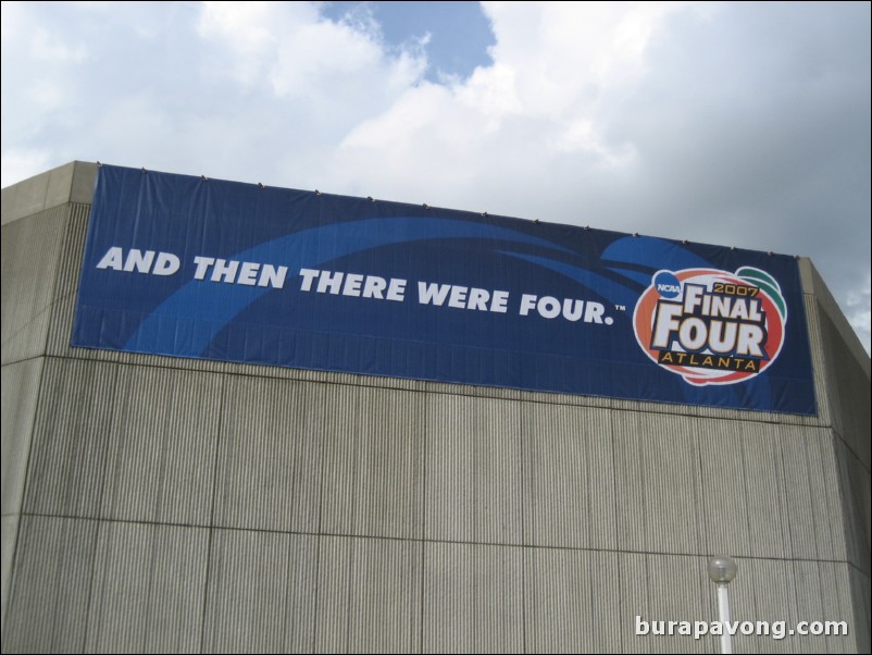 One of the signs atop the Georgia World Congress Center.