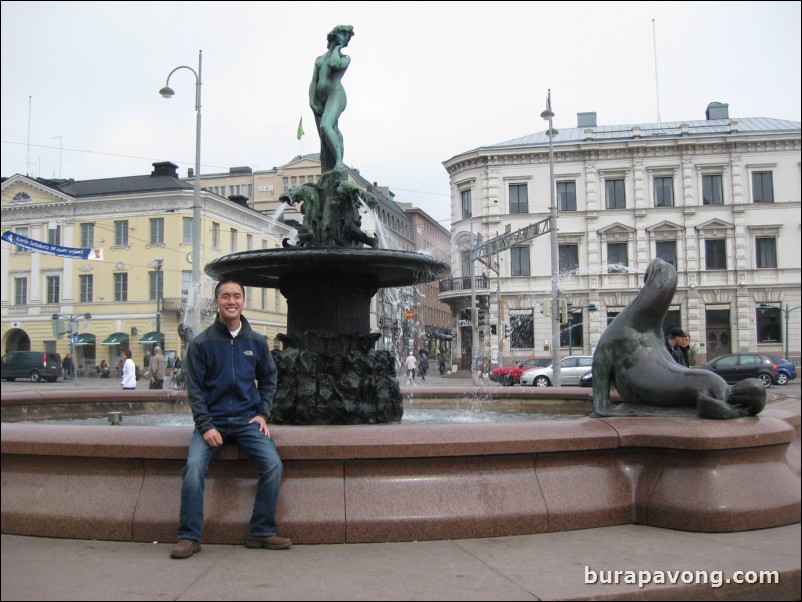 The Havis Amanda statue at the Market Square in Kaartinkaupunki.