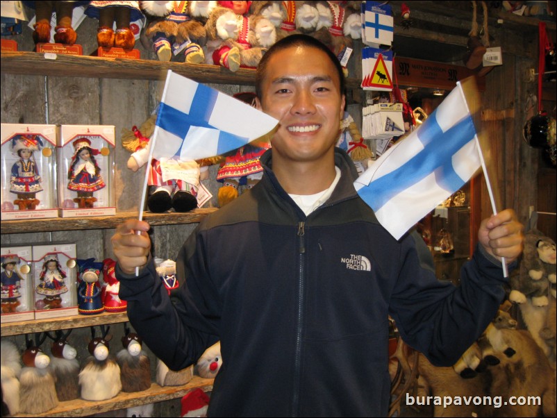 Inside a Helsinki gift shop.