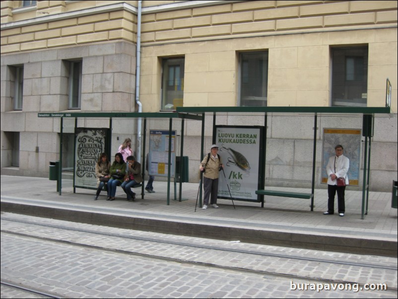 Bus stop.