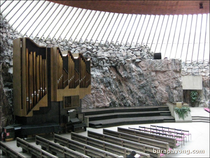 Temppeliaukio Church (a.k.a. the rock church), underground and blasted out of solid rock.