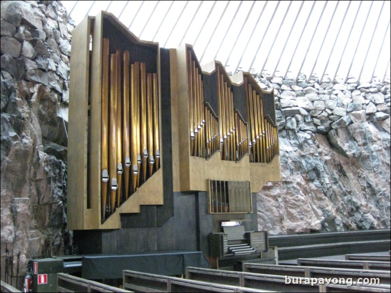 Temppeliaukio Church (a.k.a. the rock church), underground and blasted out of solid rock.